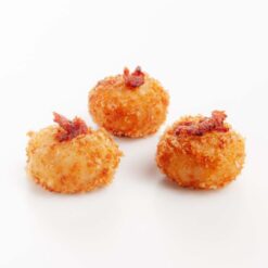 Mini hamkroketten bij tapas en wijn