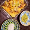 loaded nacho bowl met pulled pork